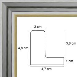 Caisse Américaine Bois en L couleur Chrome Argent