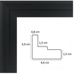 Caisse Américaine Noire bord droit