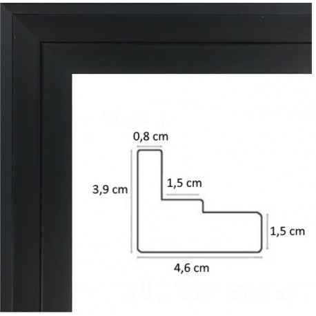 Caisse Américaine Noire bord droit