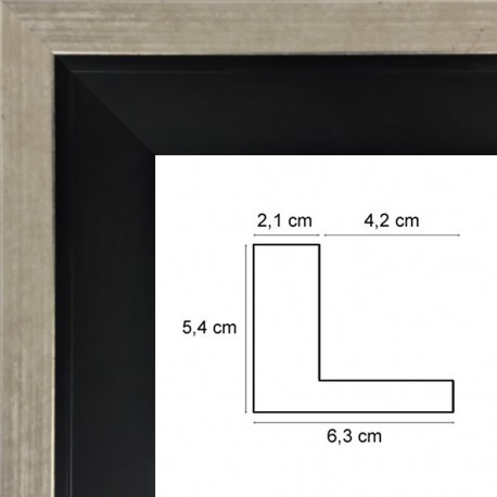 Caisse Américaine en L Noir Filet Argent
